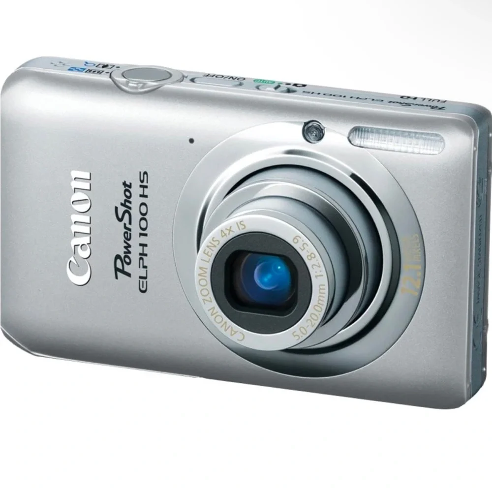 Canon Silver Digital Camera with Compact Design and High-Quality Lens